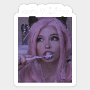 belle delphine brush teeth Sticker